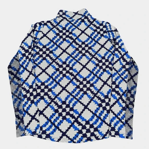 IBKUL 1/4 Zip Pullover Women Small Sonika Blue Navy UPF 50 Mesh Long Sleeve New - Picture 4 of 8